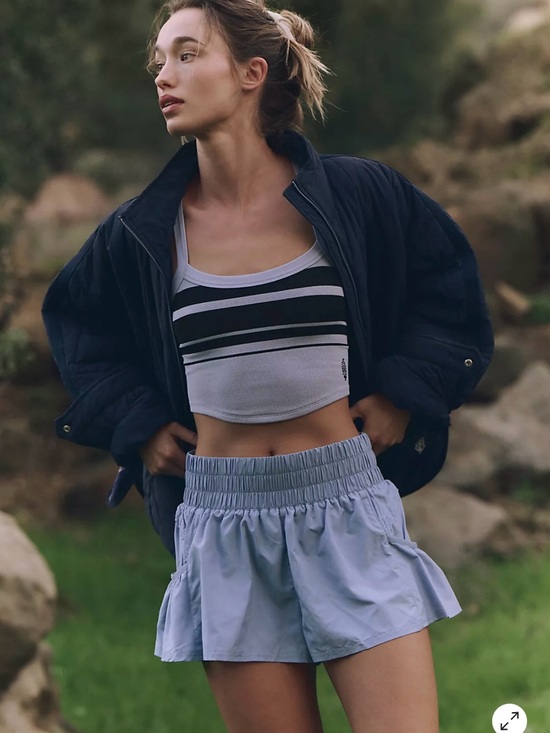 FP Movement by Free People Pants - Free People Movement Get Your Flirt On Cloudy Waters Blue Shorts